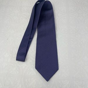Ted Baker London Blue Geometric Print Made In USA Silk Neck Tie